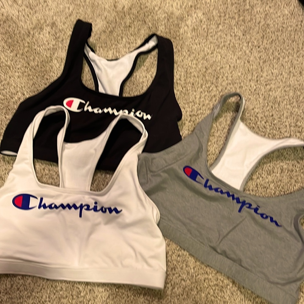 3 - CHAMPION AUTHENTIC SPORTS BRA, SCRIPT LOGO